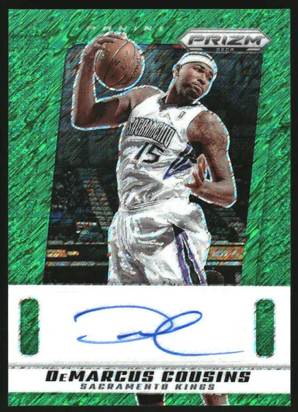 2024 Panini Prizm Deca Signatures Green Shimmer FOTL DeMarcus Cousins Auto /25