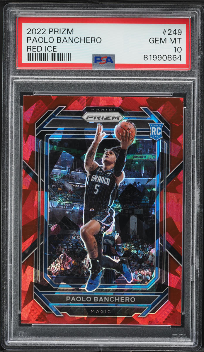 2022 Panini Prizm Red Ice Paolo Banchero ROOKIE #249 PSA 10 GEM MINT