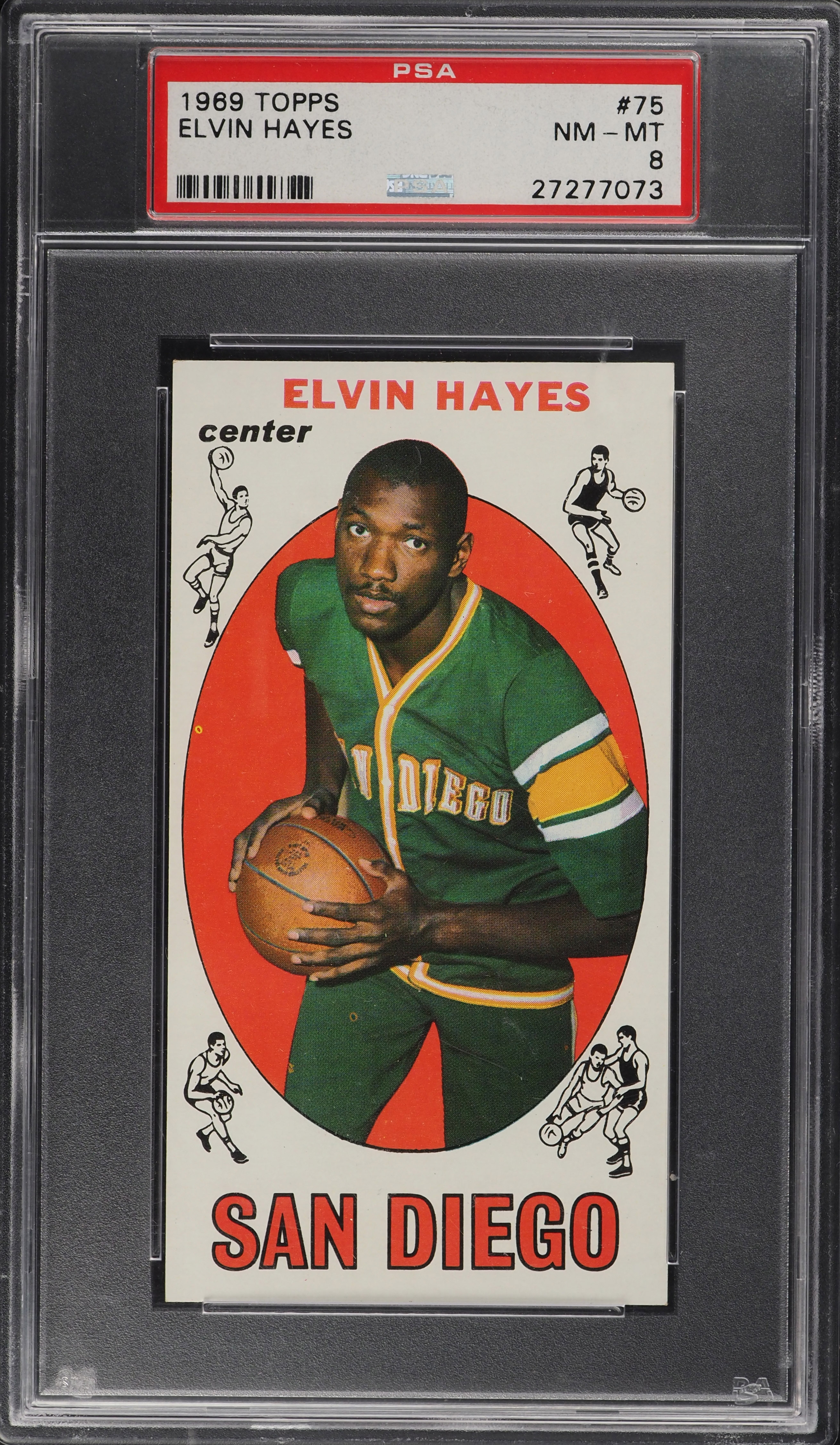 1969 Topps Basketball Elvin Hayes ROOKIE #75 PSA 8 NM-MT