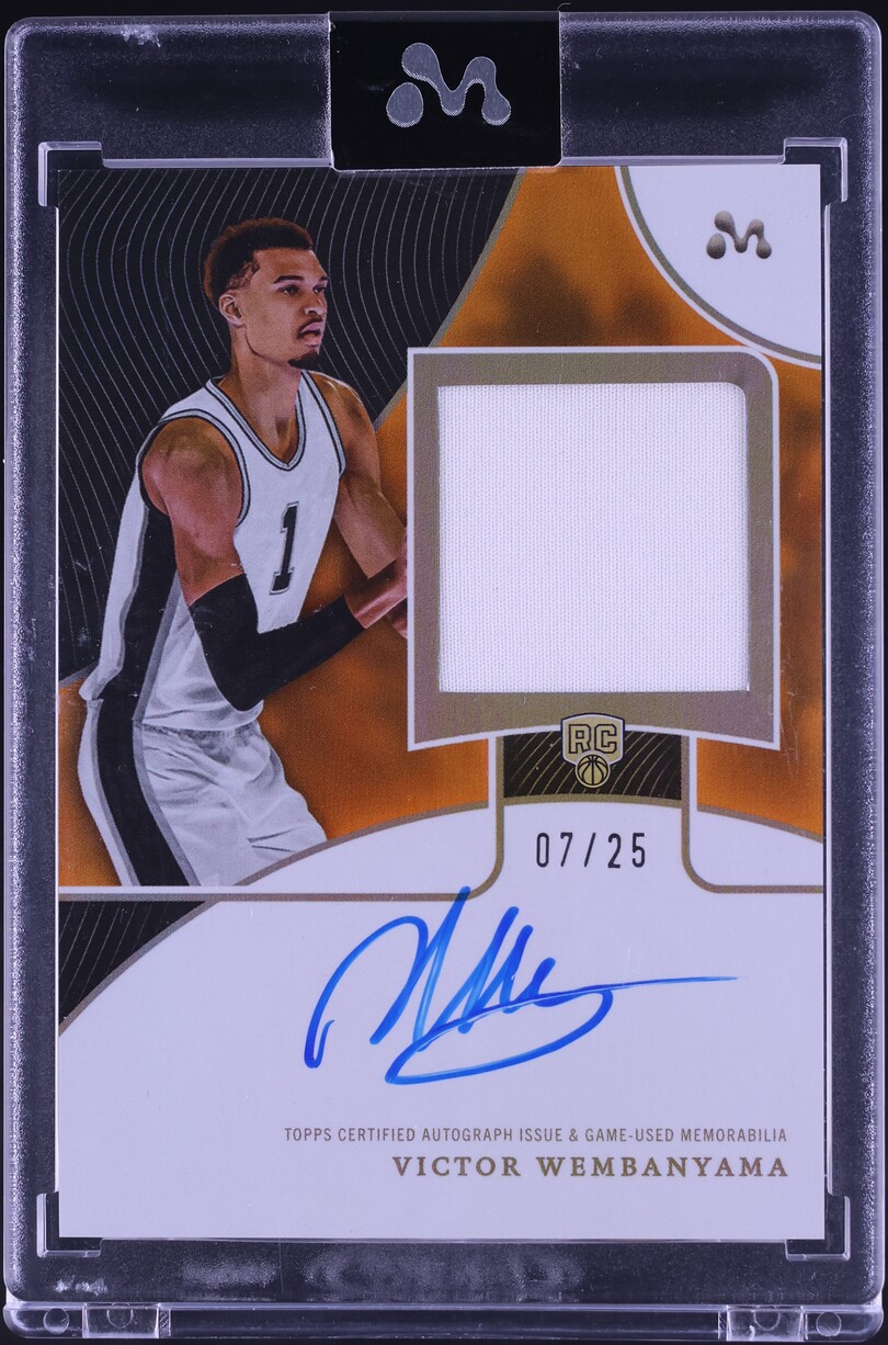 2023 Topps Mercury Orange Refractor Victor Wembanyama RC PATCH AUTO /25 #WAR-4E
