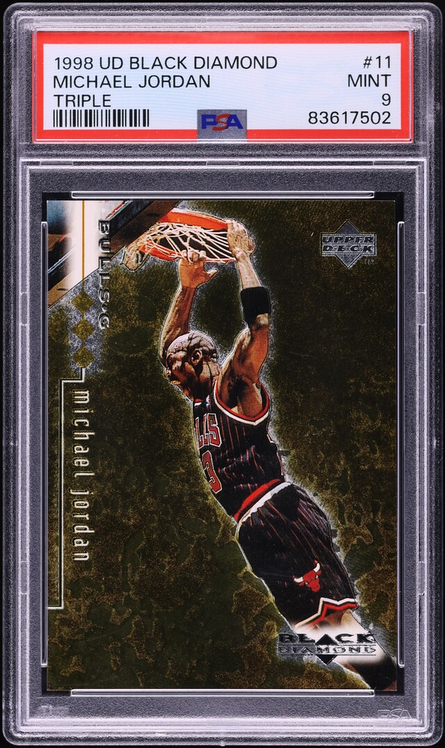 1998 Black Diamond Triple Michael Jordan /1500 #11 PSA 9 MINT