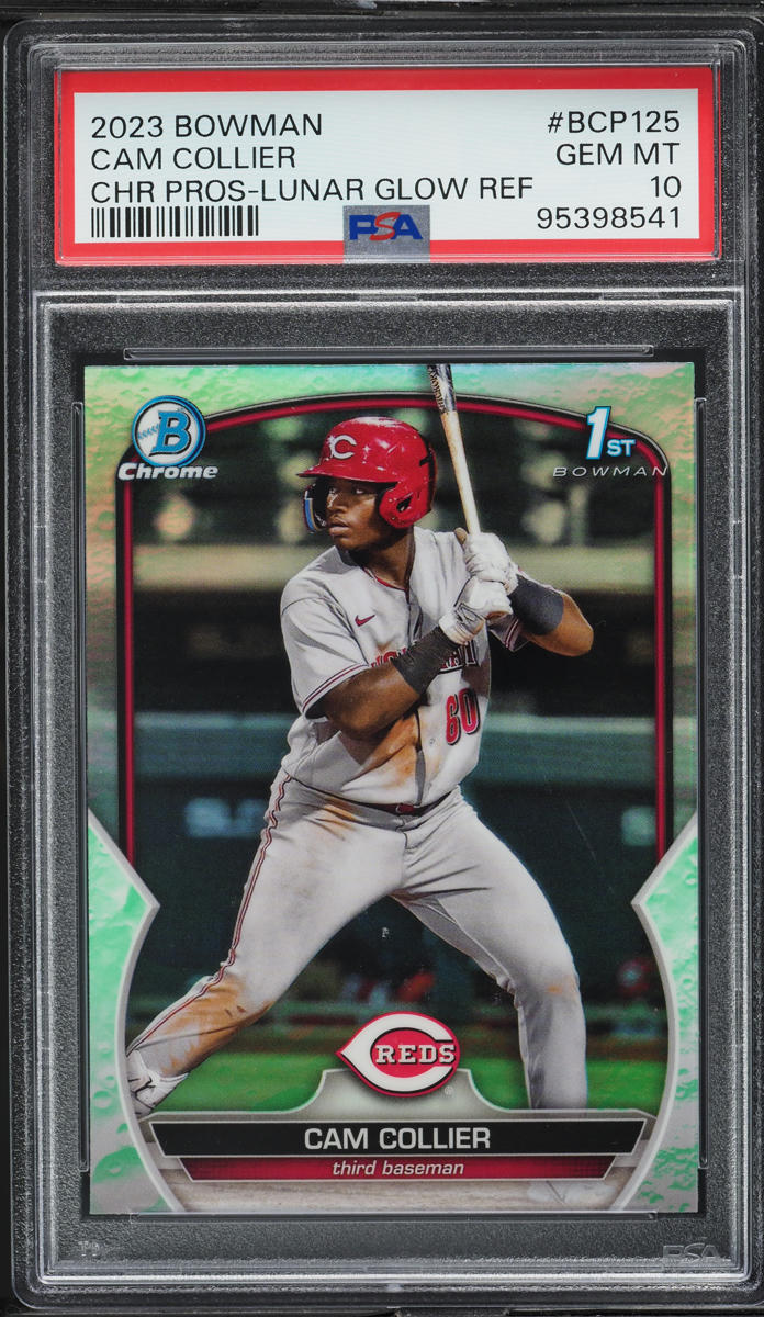 2023 Bowman Chrome Lunar Glow Refractor Cam Collier PROSPECT #BCP-125 PSA 10