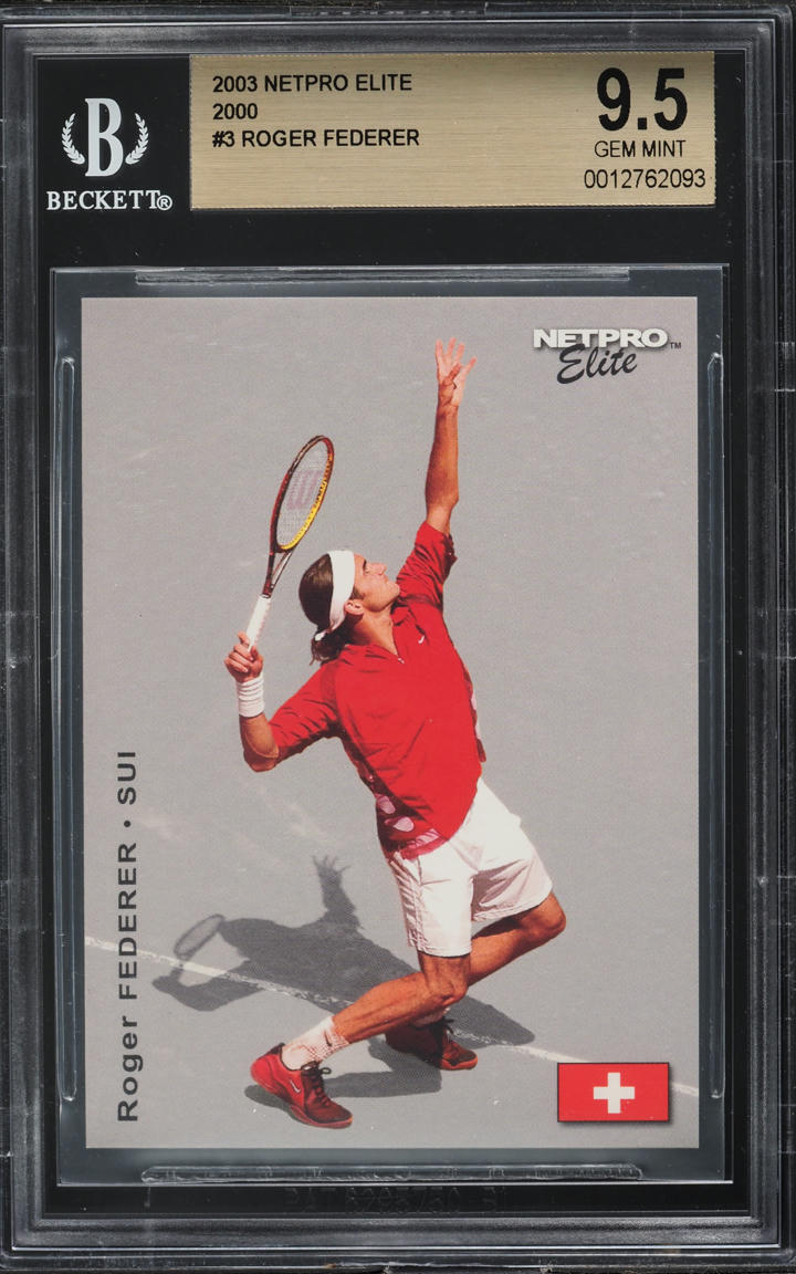 2003 Netpro Elite Roger Federer ROOKIE /2000 #3 BGS 9.5 GEM MINT