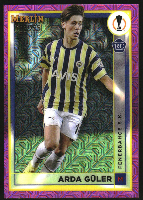 2022-23 Topps Merlin UEFA Pink Mojo Refractors #43 Arda Guler RC /275