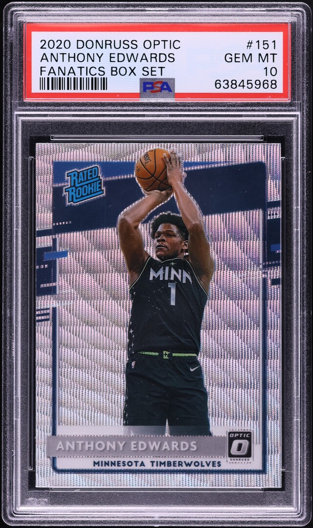 2020 Donruss Optic Fanatics Box Set Anthony Edwards ROOKIE #151 PSA 10 GEM MINT