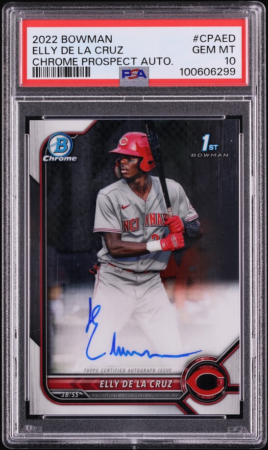 2022 Bowman Chrome Elly De La Cruz PROSPECT AUTO #CPA-ED PSA 10 GEM MINT