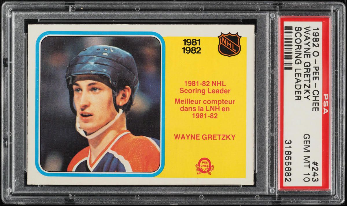 1982 O-Pee-Chee Hockey Wayne Gretzky SCORING LEADER #243 PSA 10 GEM MINT