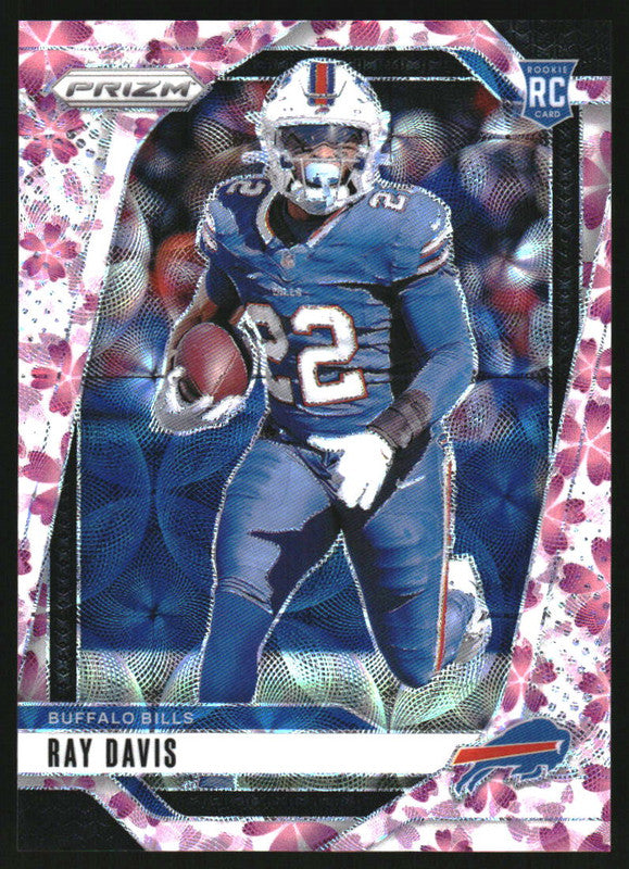 2024 Panini Prizm Choice Cherry Blossom Prizm #382 Ray Davis RC /15