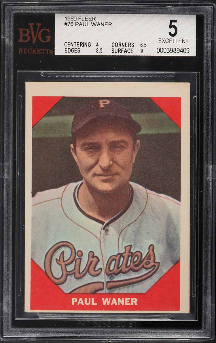 Paul Waner #76 1960 Fleer Baseball Greats