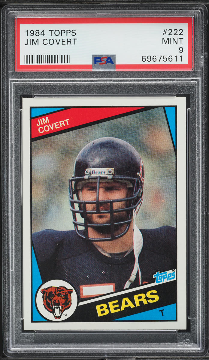 1984 Topps Football Jim Covert ROOKIE #222 PSA 9 MINT