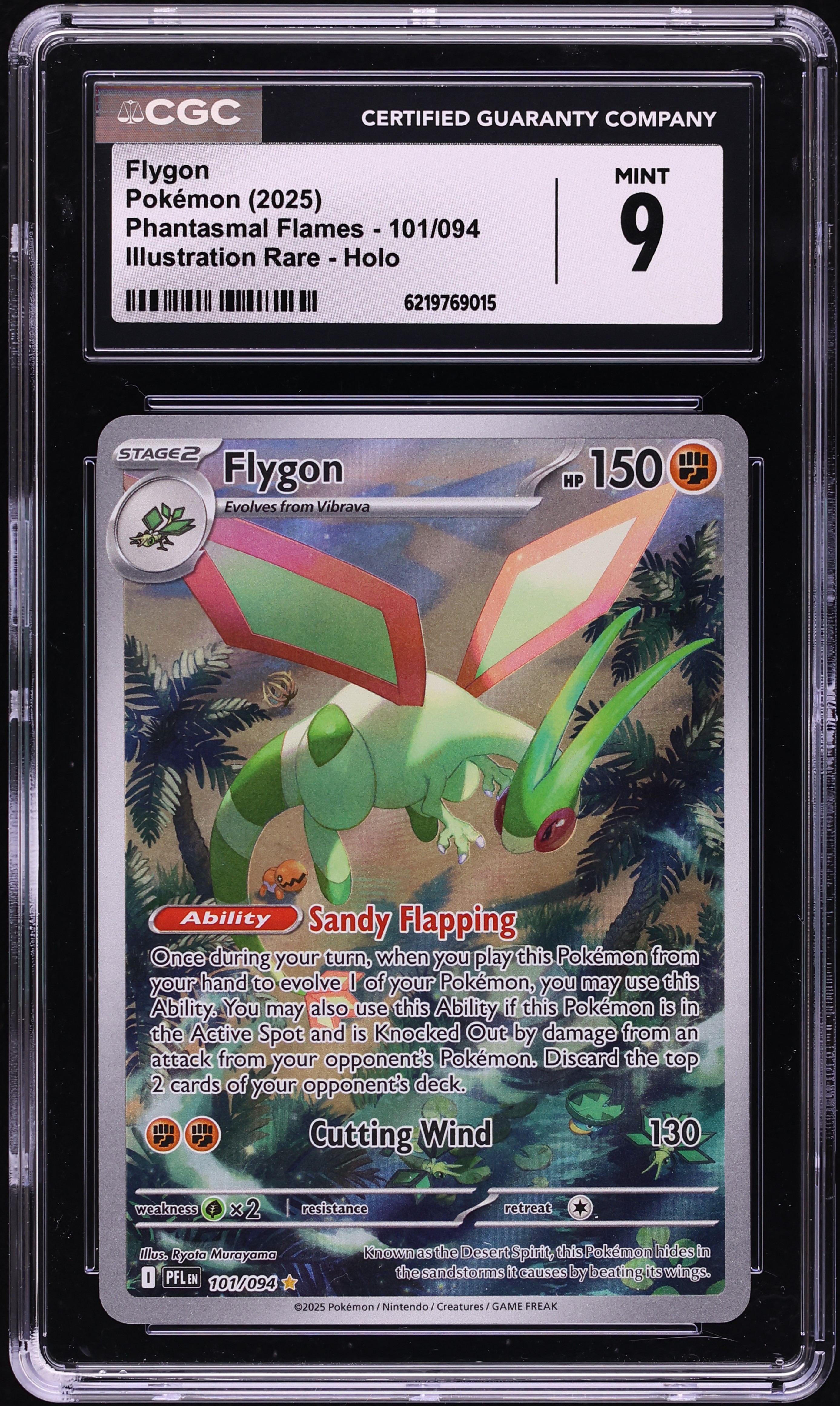 2025 Pokemon Mega Evolution Phantasmal Flames IR Flygon #101 CGC 9 MINT