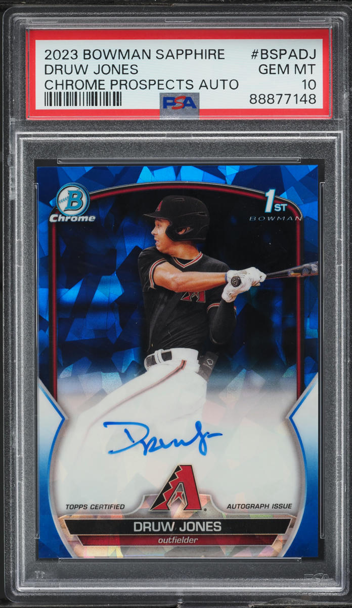 Druw Jones #BSPA-DJ 2023 Bowman Sapphire Edition Baseball Autographs