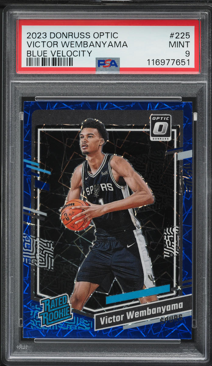 2023 Donruss Optic Blue Velocity Victor Wembanyama ROOKIE #225 PSA 9 MINT