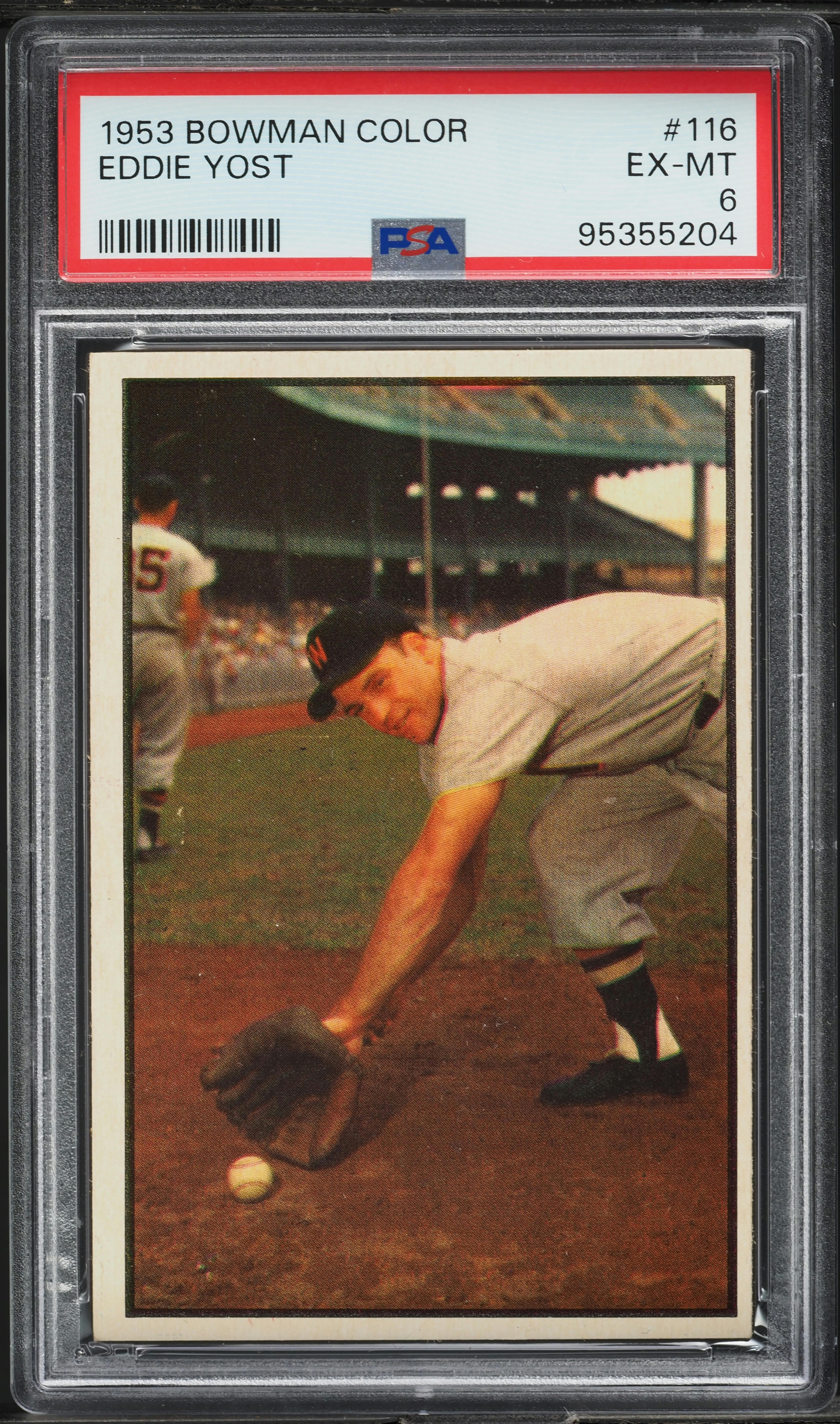 1953 Bowman Color Eddie Yost #116 PSA 6 EXMT