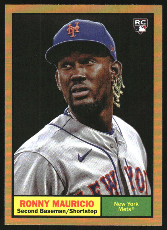 2024 Topps Archives Orange Hot Foilboard #49 Ronny Mauricio RC /15