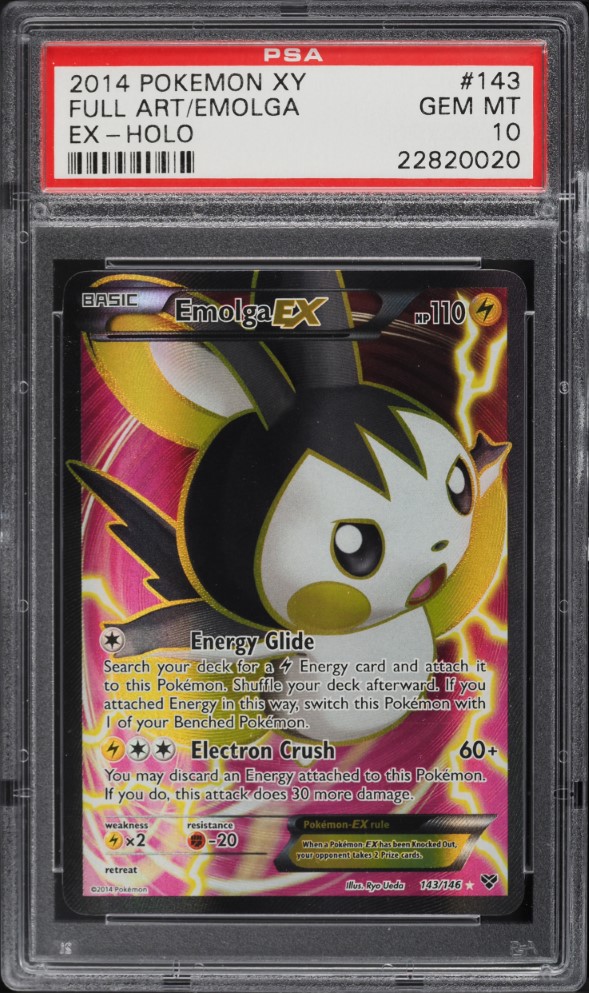 2014 Pokemon XY Full Art Emolga EX #143 PSA 10 GEM MINT