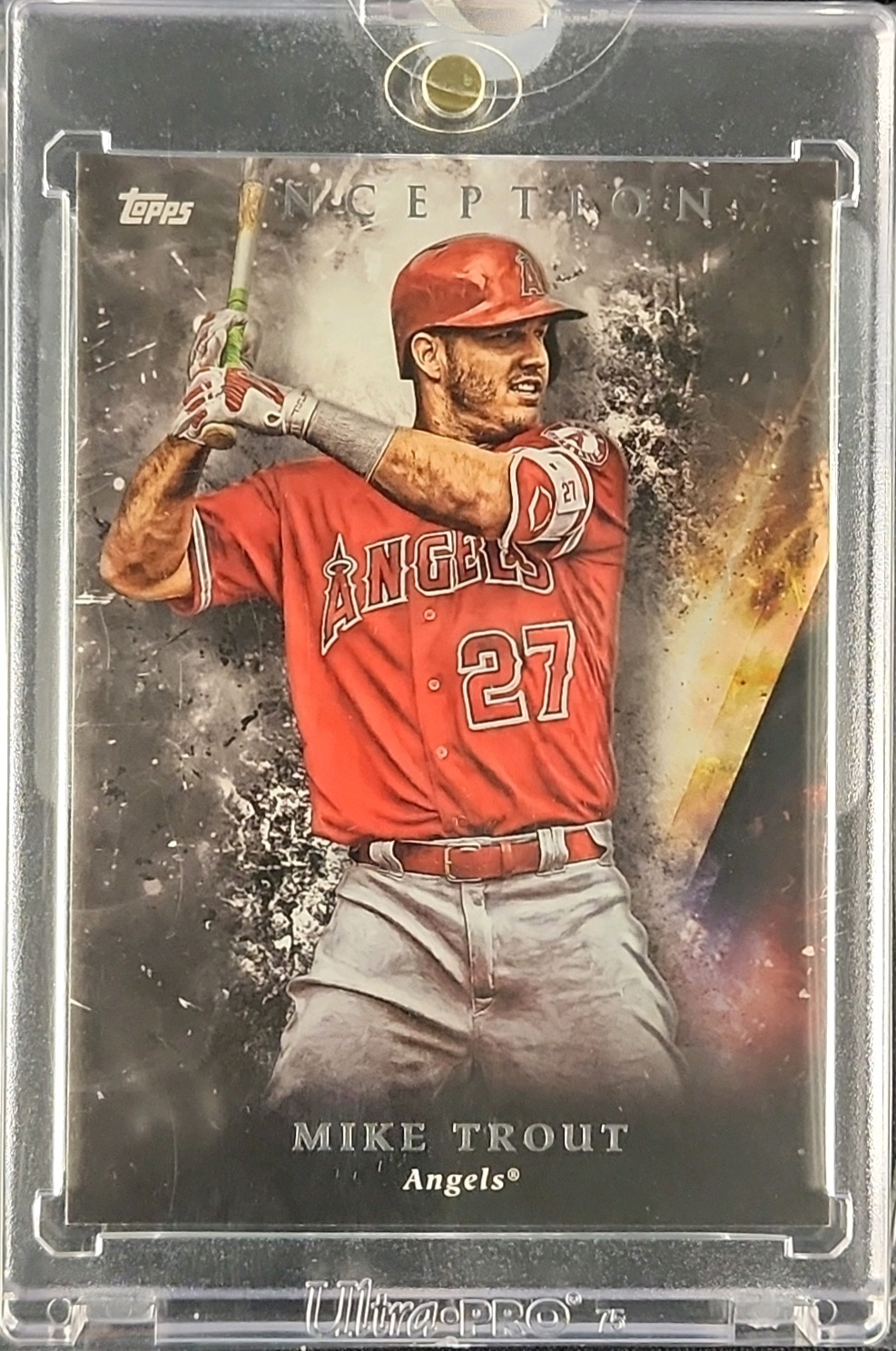 2018 Topps Inception Topps Vault Blank Back Mike Trout 1/1 #100 MBA AUTH