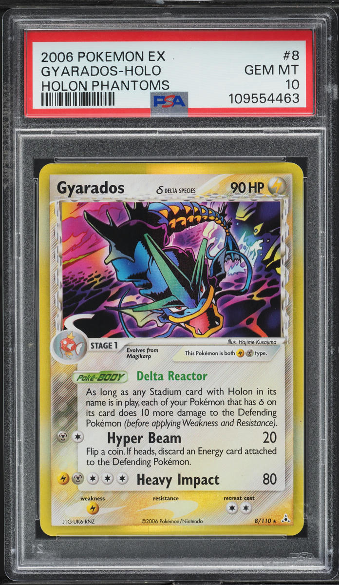 2006 Pokemon EX Holon Phantoms Holo Gyarados #8 PSA 10 GEM MINT