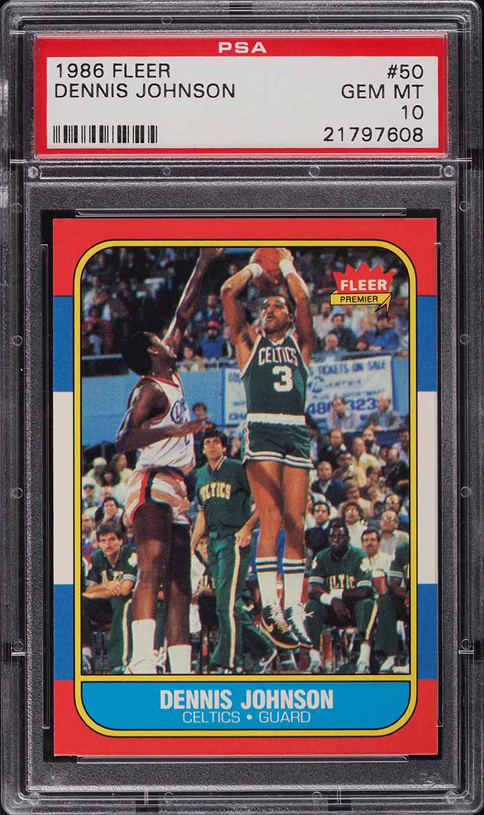 1986 Fleer Basketball Dennis Johnson #50 PSA 10 GEM MINT