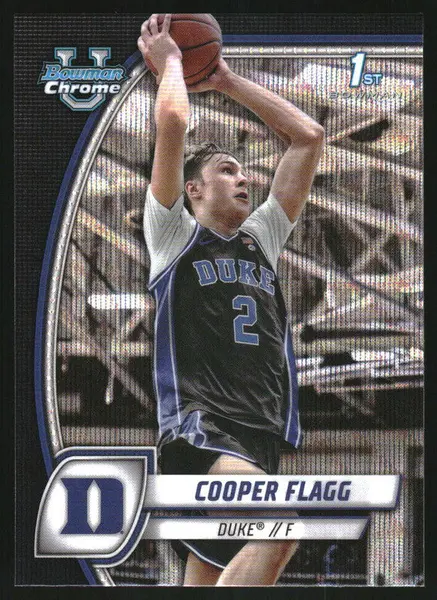 2024-25 Bowman University Chrome Black Wave Refractor #16 Cooper Flagg