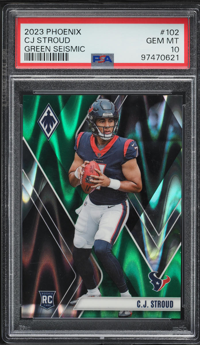 2023 Panini Phoenix Green Seismic C.J. Stroud ROOKIE /25 #102 PSA 10 GEM MINT