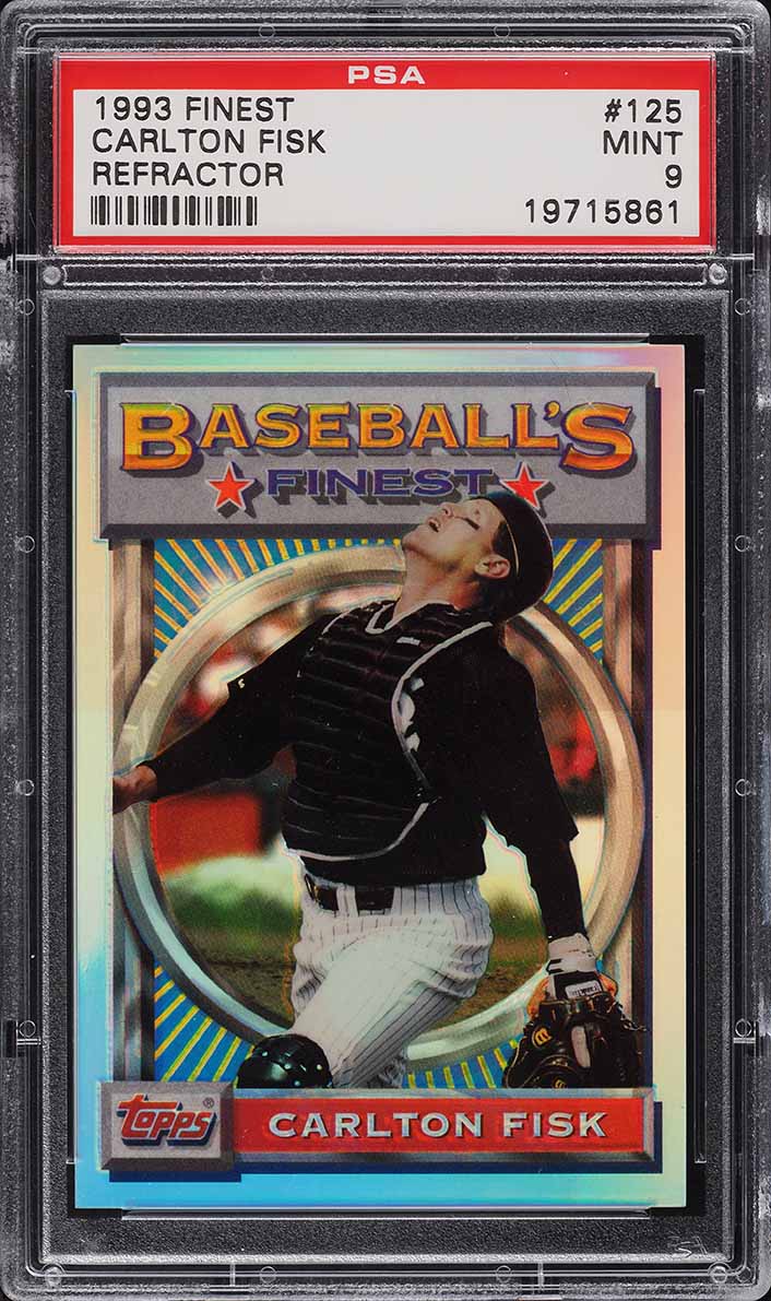 1993 Finest Refractor Carlton Fisk #125 PSA 9 MINT