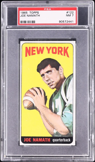 1965 Topps Football Joe Namath ROOKIE #122 PSA 7 NRMT