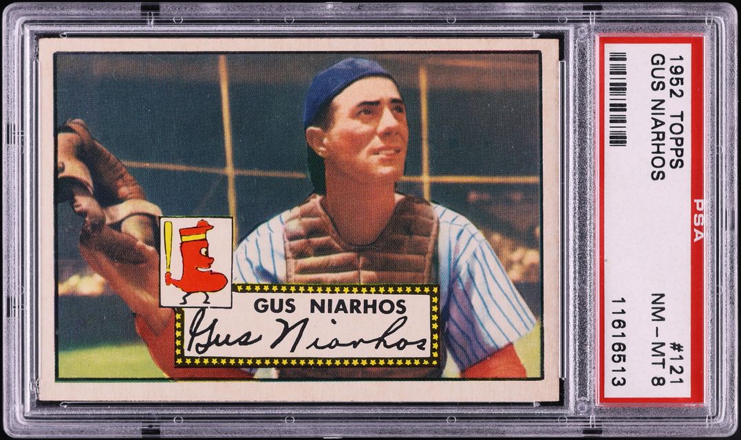 1952 Topps Gus Niarhos #121 PSA 8 NM-MT