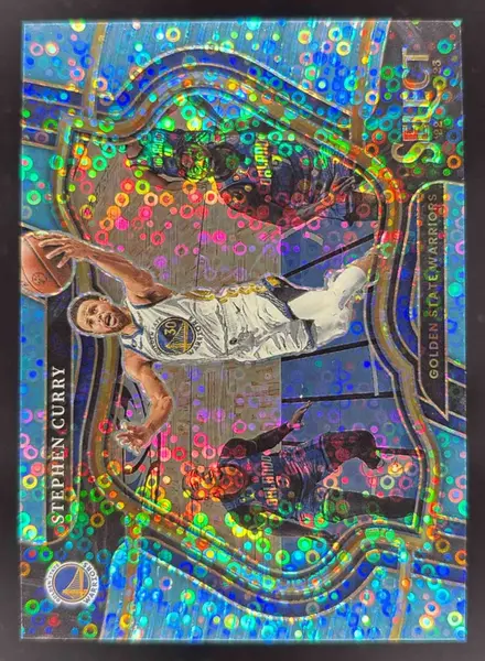 2022-23 Panini Select Light Blue Disco Prizms #227 Stephen Curry Courtside /99