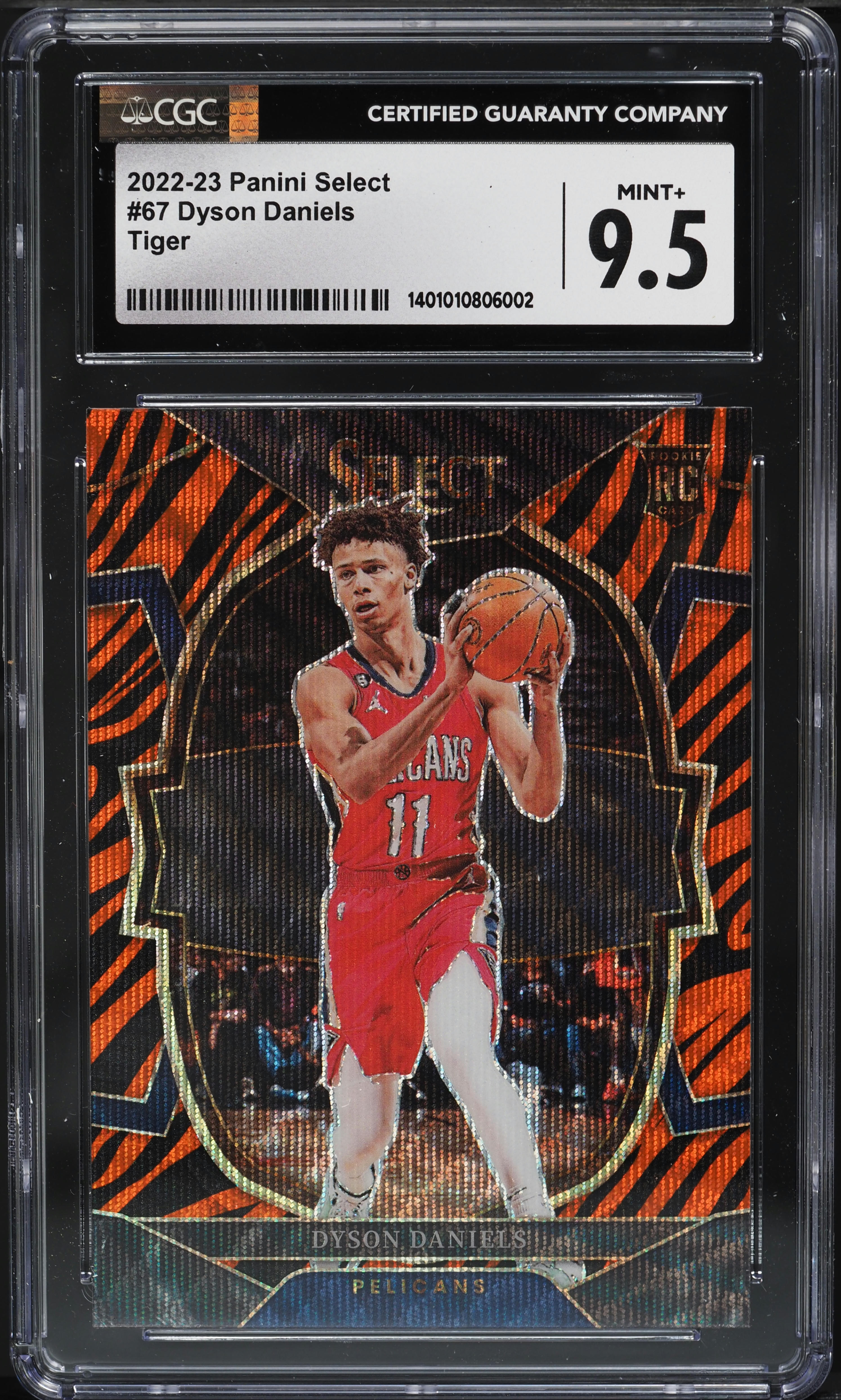 2022 Select Concourse Tiger Dyson Daniels ROOKIE #67 CGC 9.5 MINT+