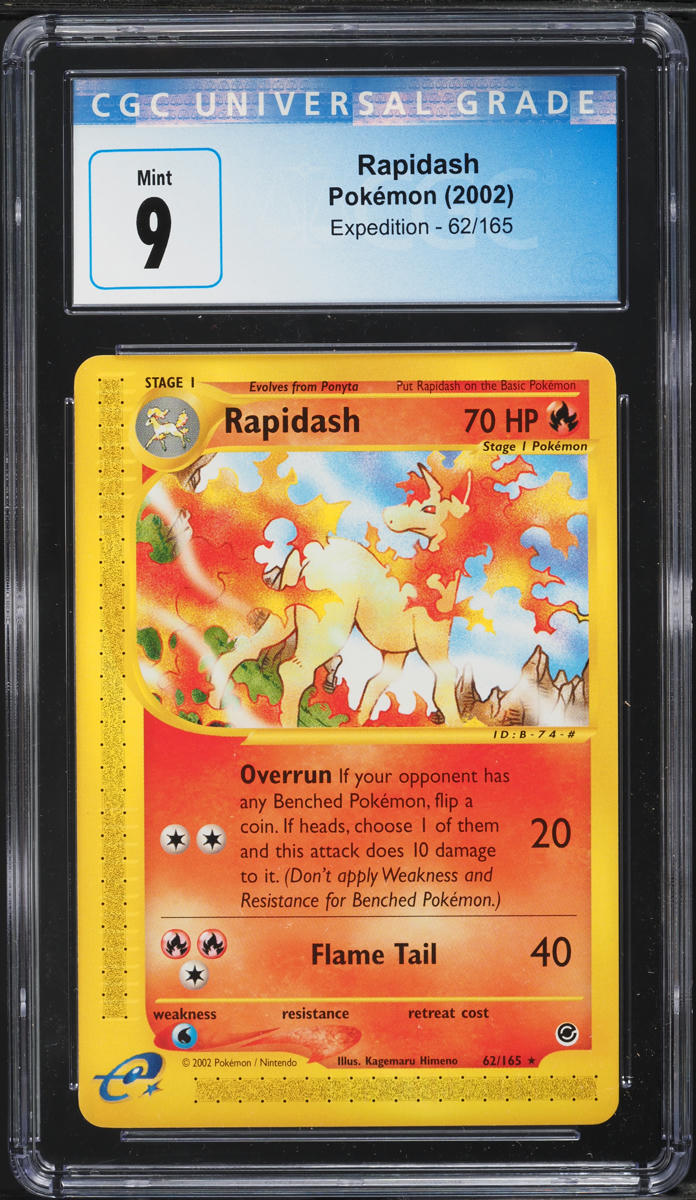 2002 Pokemon Expedition Rapidash #62 CGC 9 MINT
