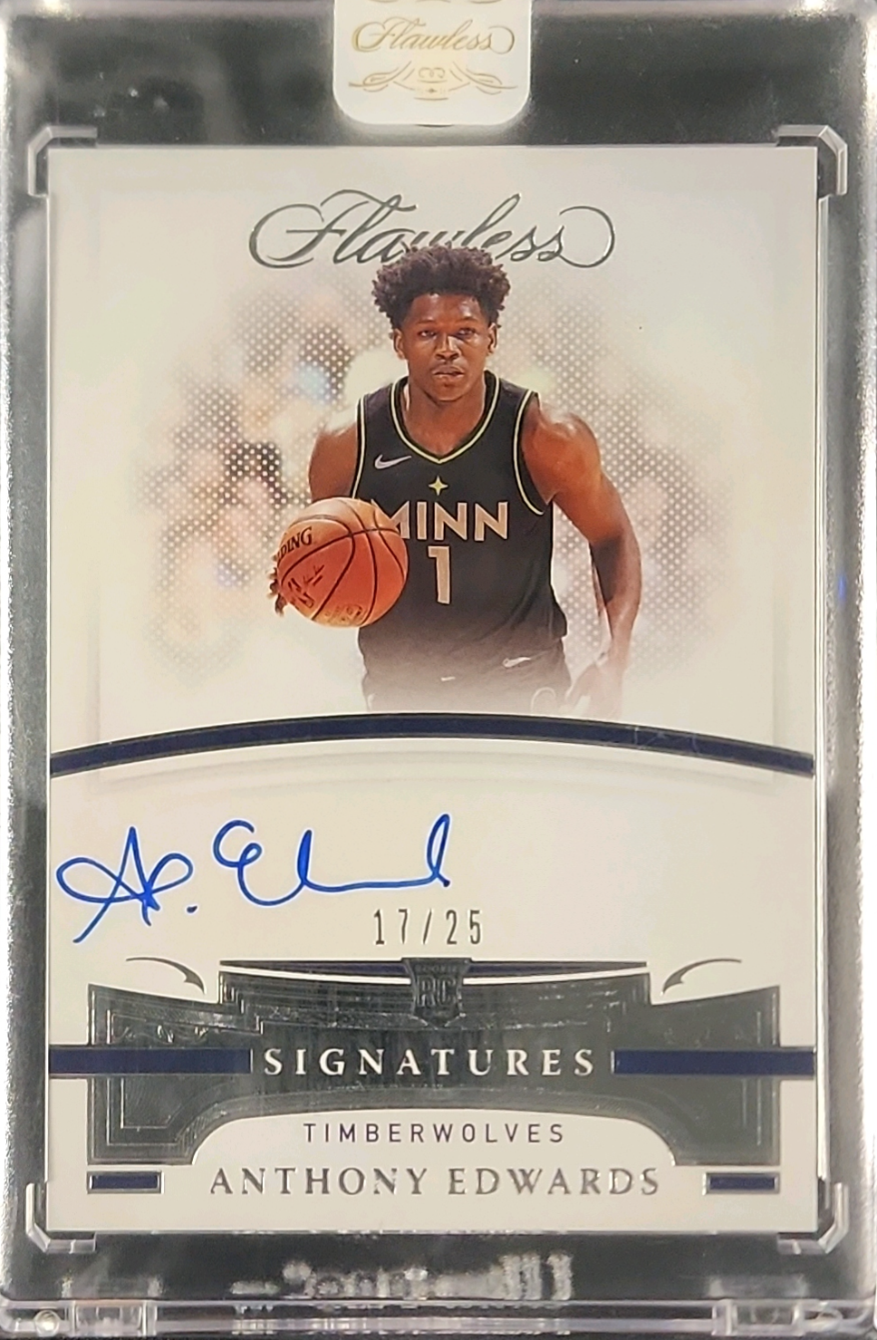 2020 Panini Flawless Anthony Edwards ROOKIE AUTO /25 #AUT-ANT MBA AUTH