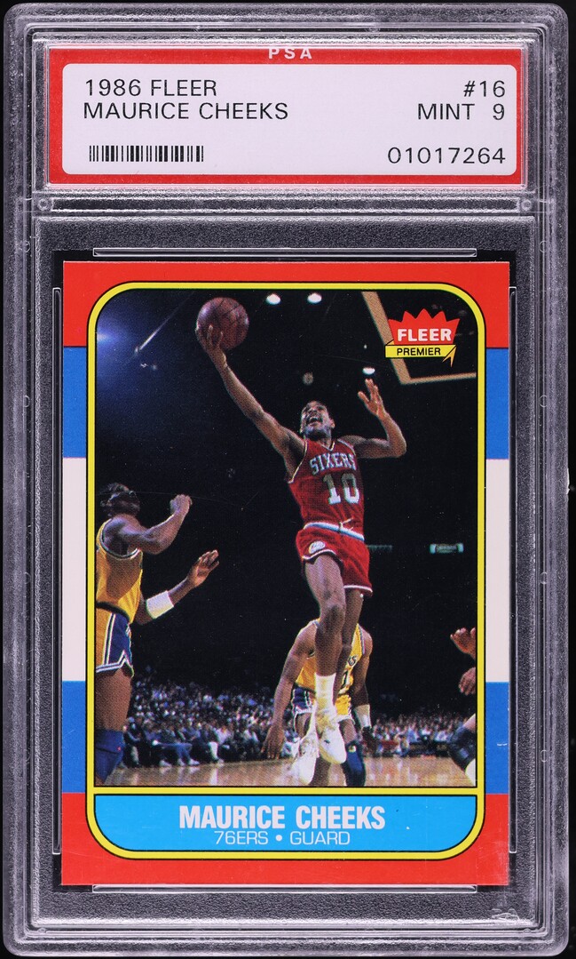 1986 Fleer Basketball Maurice Cheeks #16 PSA 9 MINT