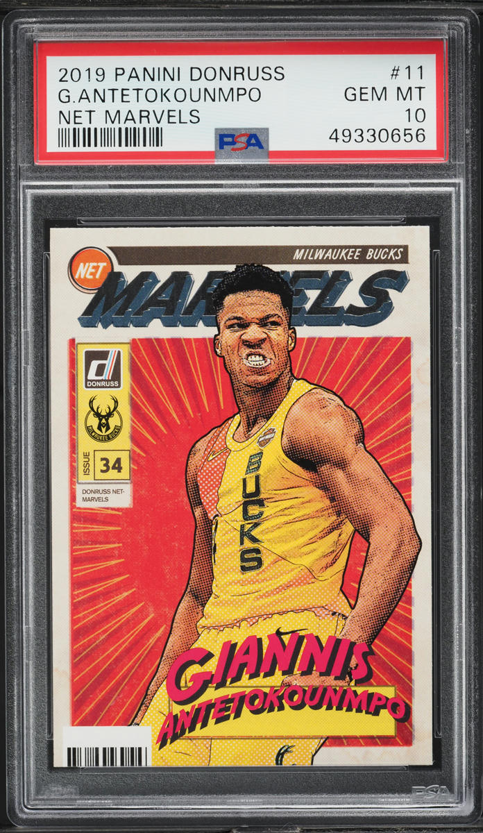 2019 Donruss Net Marvels Giannis Antetokounmpo #11 PSA 10 GEM MINT
