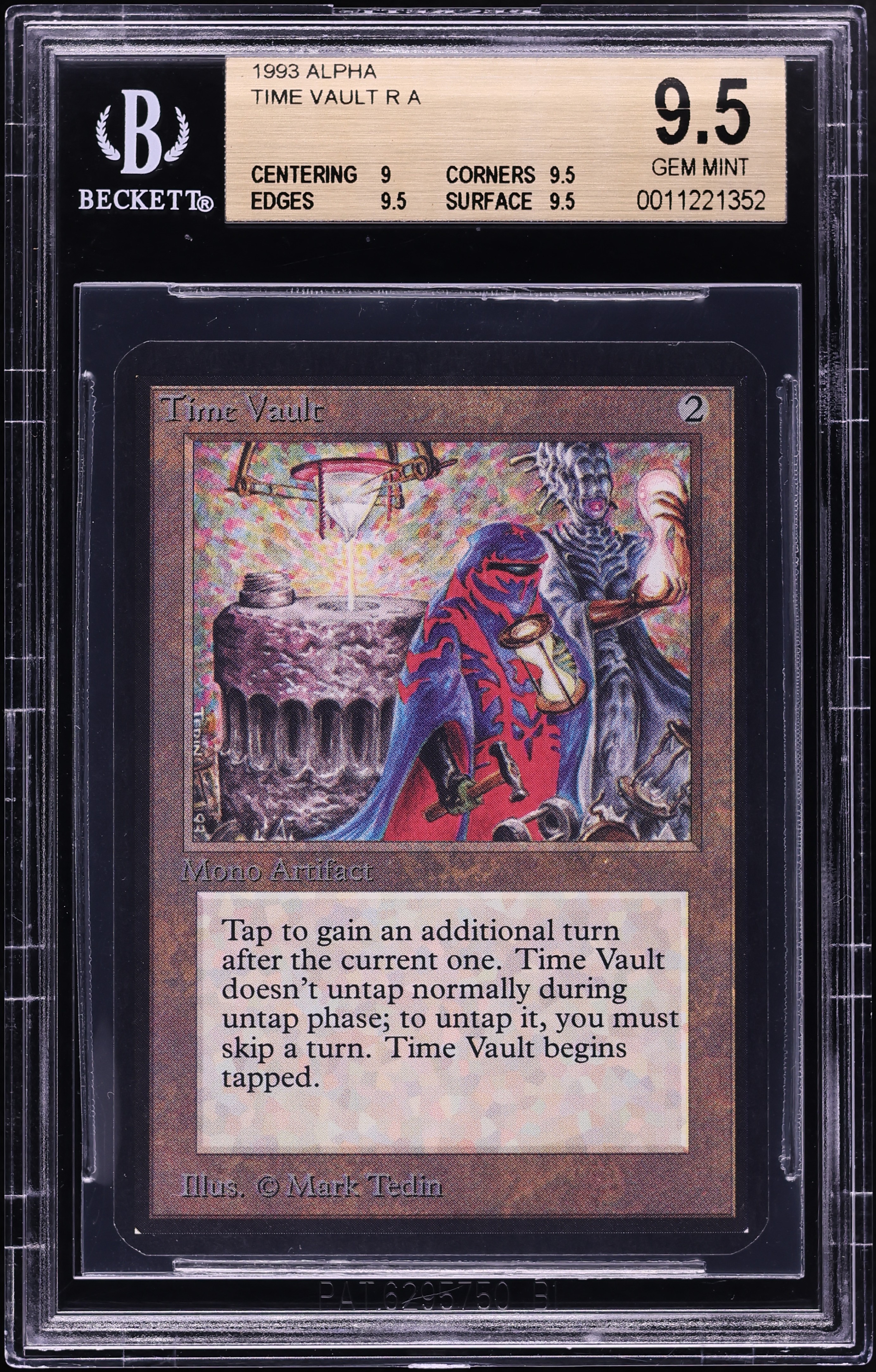 1993 Magic The Gathering MTG Alpha Time Vault BGS 9.5 GEM MINT