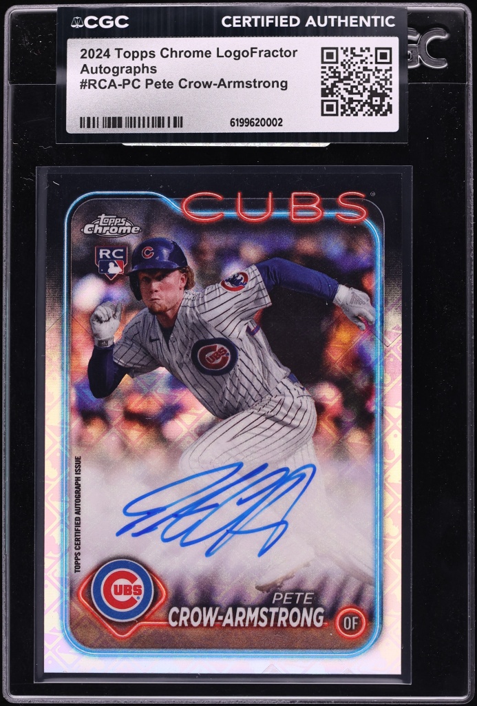 Pete Crow-Armstrong #RCA-PC 2024 Topps Chrome Logofractor Edition Baseball Autographs