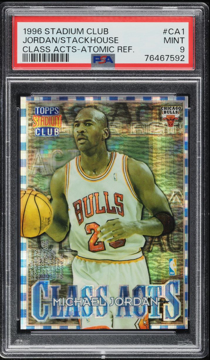 1996 Stadium Club Class Acts Atomic Refractor Michael Jordan #CA1 PSA 9 MINT