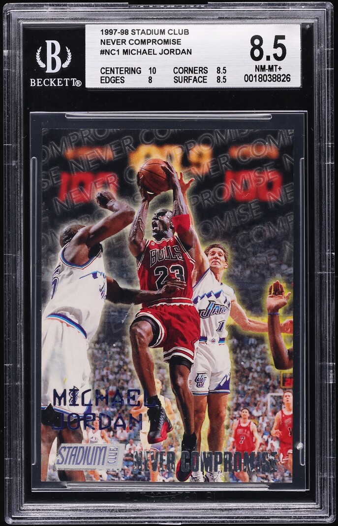 1997 Stadium Club Never Compromise Michael Jordan #NC1 BGS 8.5 NM-MT+