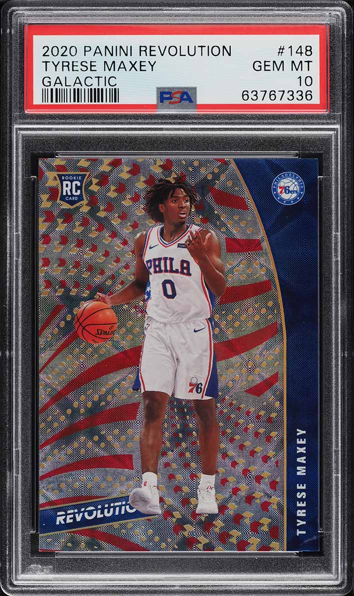 2020 Panini Revolution Galactic Tyrese Maxey ROOKIE #148 PSA 10 GEM MINT
