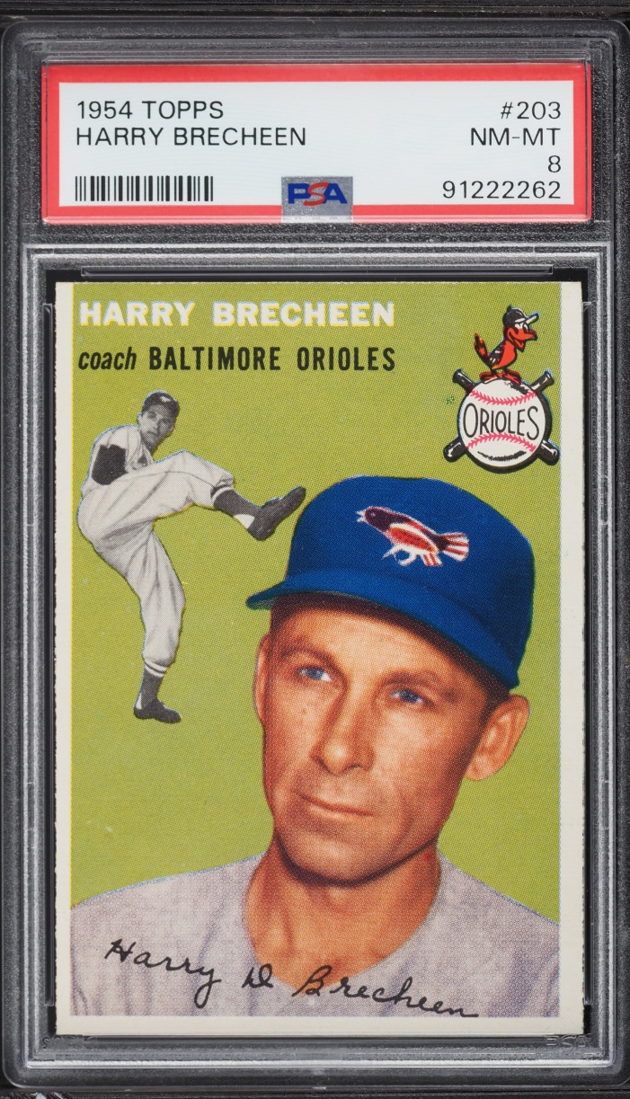 1954 Topps Harry Brecheen #203 PSA 8 NM-MT