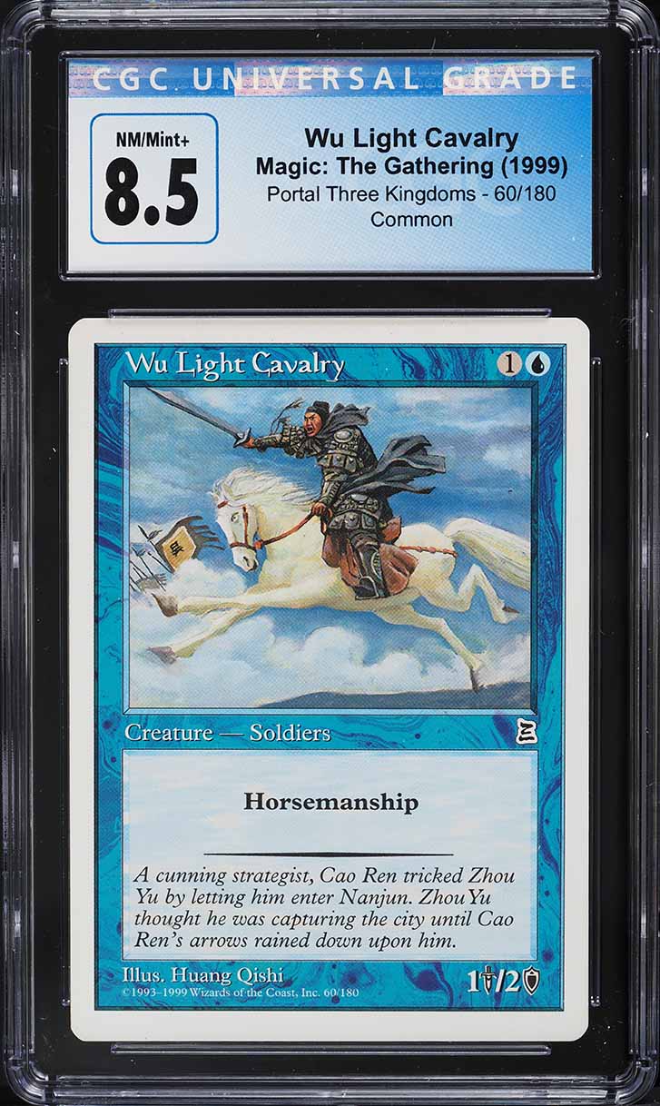 1999 Magic The Gathering MTG Portal Three Kingdoms Wu Light Cavalry #60 CGC 8.5