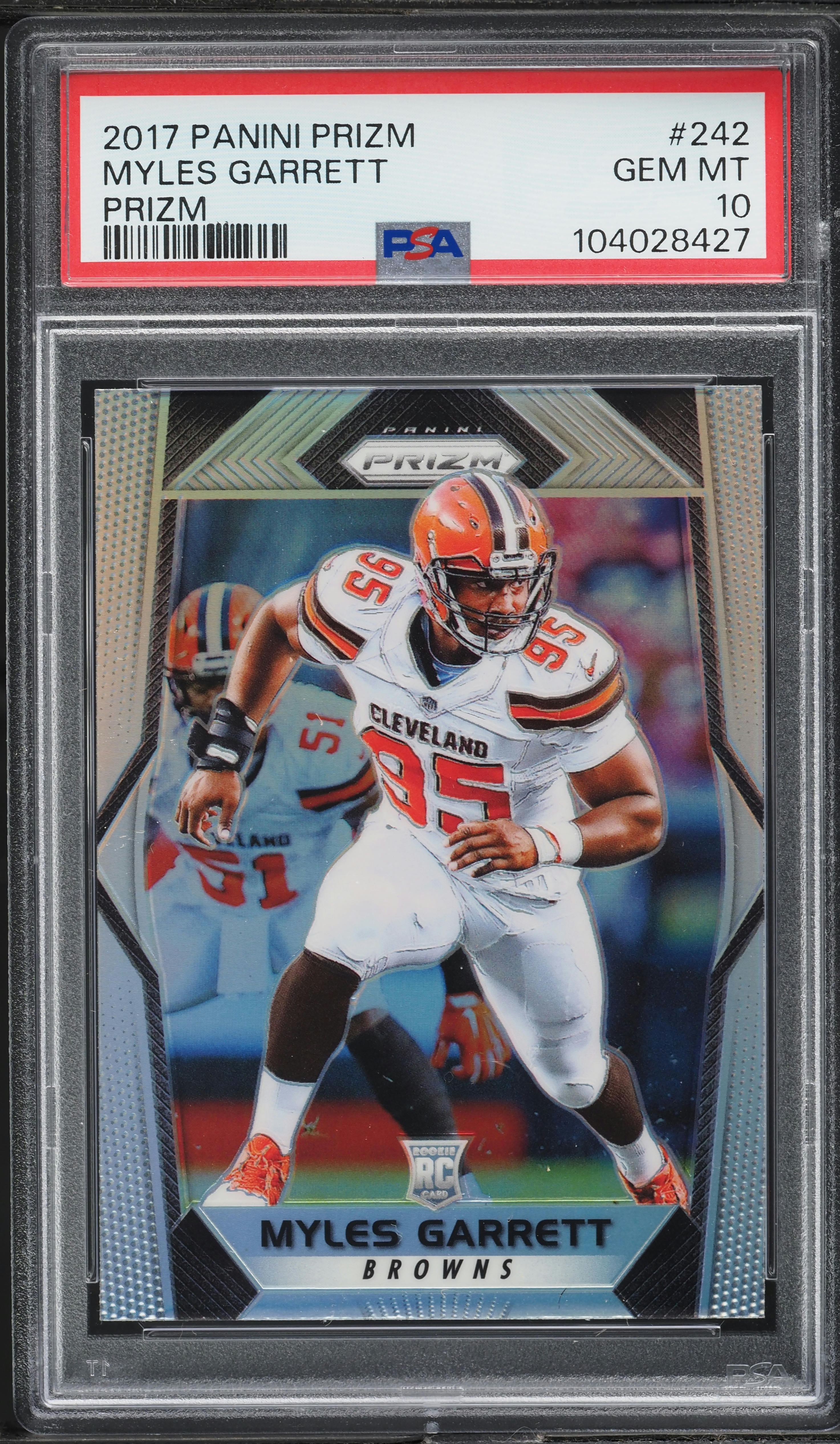 2017 Panini Prizm Silver Myles Garrett ROOKIE #242 PSA 10 GEM MINT