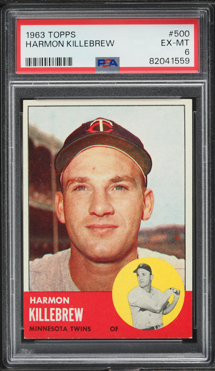 1963 Topps Harmon Killebrew SHORT PRINT #500 PSA 6 EXMT