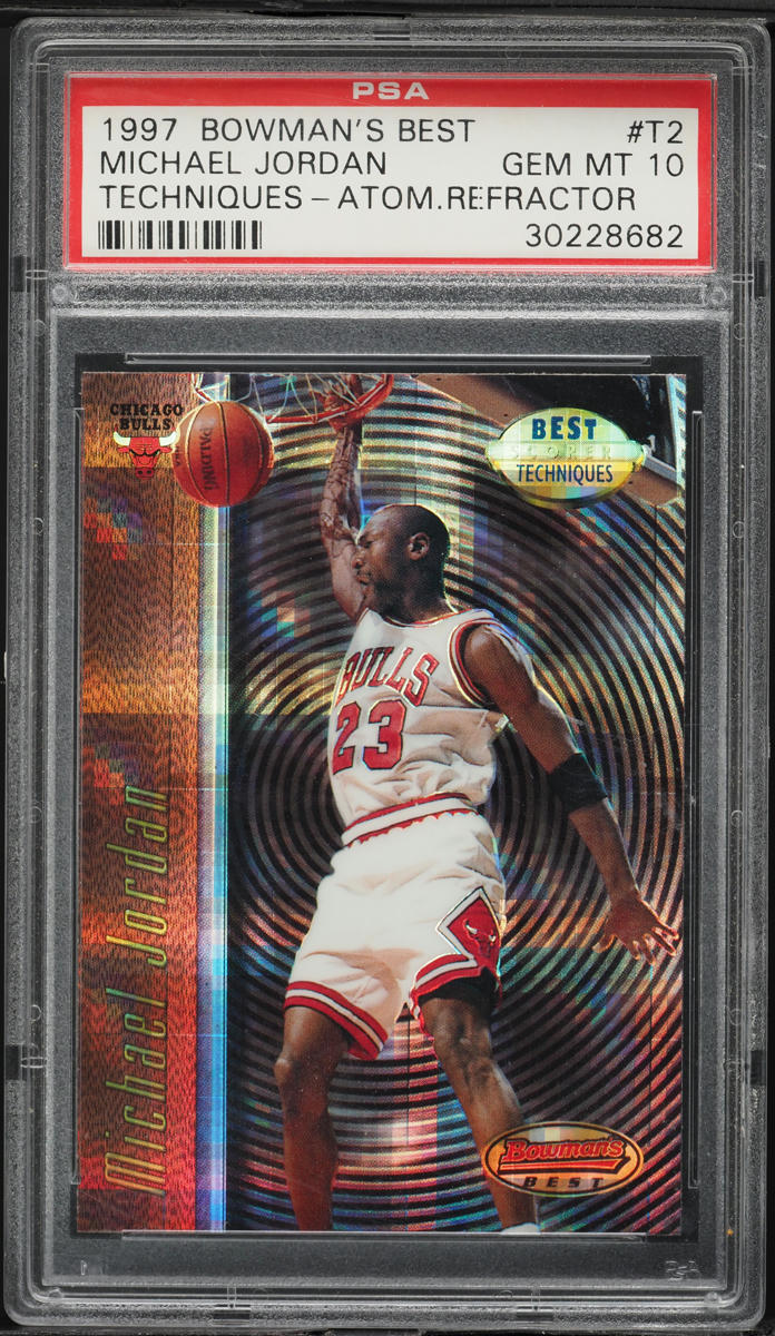 1997 Bowman's Best Techniques Atomic Refractor Michael Jordan #T2 PSA 10 GEM MINT