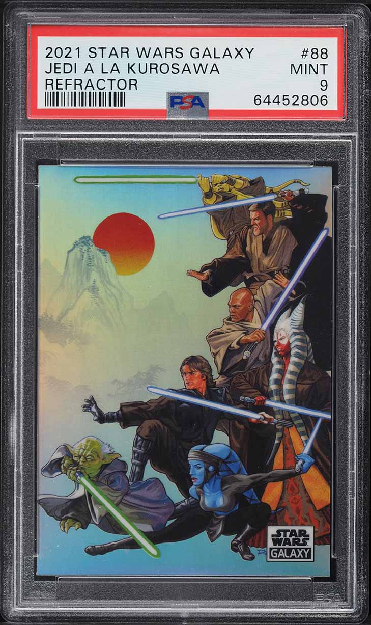 2021 Topps Chrome Star Wars Galaxy Refractor Jedi a La Kurosawa #88 PSA 9 MINT
