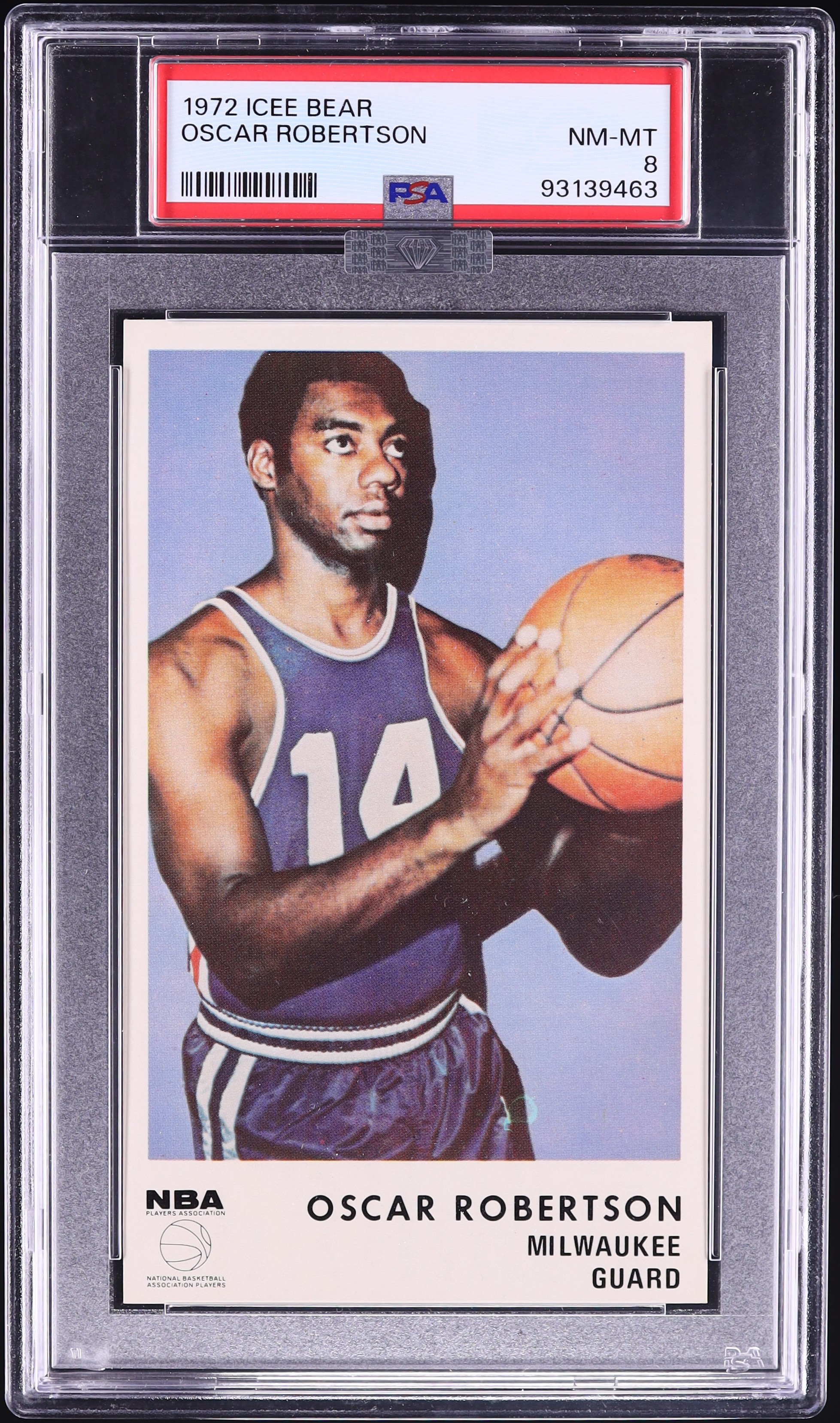 1972 Icee Bear Basketball Oscar Robertson MBA PSA 8 NM-MT
