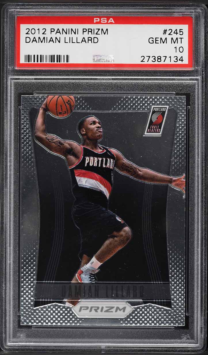 2012 Panini Prizm Damian Lillard ROOKIE #245 PSA 10 GEM MINT