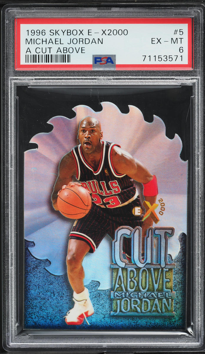 1996 Skybox E-X2000 A Cut Above Die-Cut Michael Jordan #5 PSA 6 EXMT