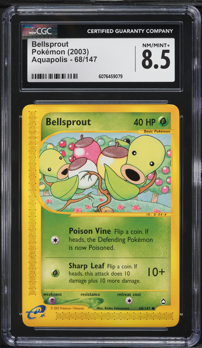2003 Pokemon Aquapolis Bellsprout #68 CGC 8.5 NM-MT+