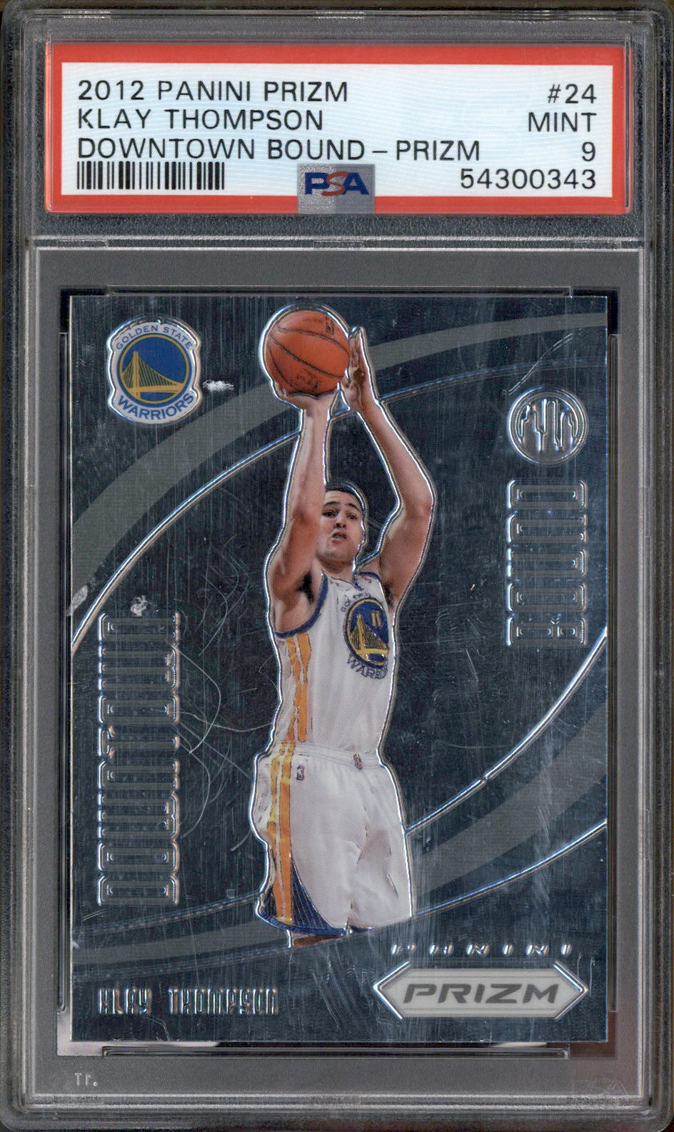 2012 Panini Prizm Downtown Bound #24 Klay Thompson PSA 9